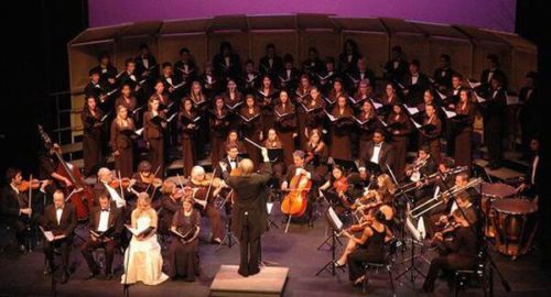 Orchestra, chorus and soloists